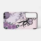 Coque Samsung Galaxy Goth Coquette Cat Phone Case – Pink & Black  (Verso Horizontal)
