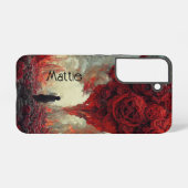 Coque Samsung Galaxy Goth Rose rouge Enfer plein (Verso Horizontal)