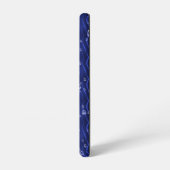 Coque Samsung Galaxy gouttes de pluie sur le métal bleu (Côté gauche)