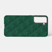 Coque Samsung Galaxy Gouttes d'eau sur métal vert (Verso Horizontal)