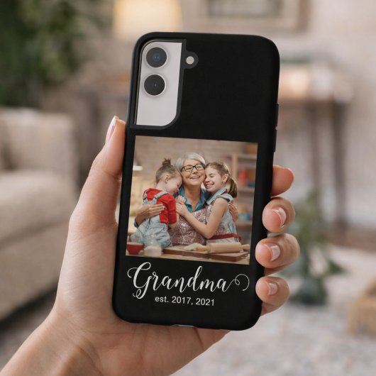 Coque Samsung Galaxy Grandma Established Script Gift Photo