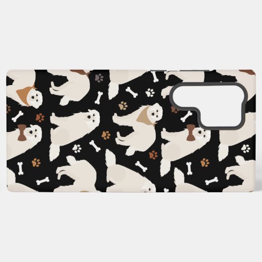 Coque Samsung Galaxy Grands Pyrénées Pâtes et os Samsung Galaxy Coque (Verso Horizontal)