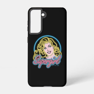Coque Samsung Galaxy Graphique des lumières de Neon Retro Supergirl