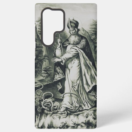 Coque Samsung Galaxy Gravure vintage de Saint Patrick bannissant les se (Verso)