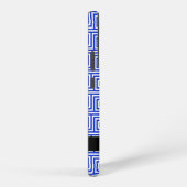 Coque Samsung Galaxy Grec Meander Key Blue, Votre Nom, Personnaliser (Côté droit)