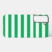 Coque Samsung Galaxy Green and White Cabana Stripes  (Verso Horizontal)