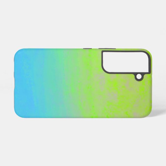 Coque Samsung Galaxy Green Blue Gradient Minimal (Verso Horizontal)