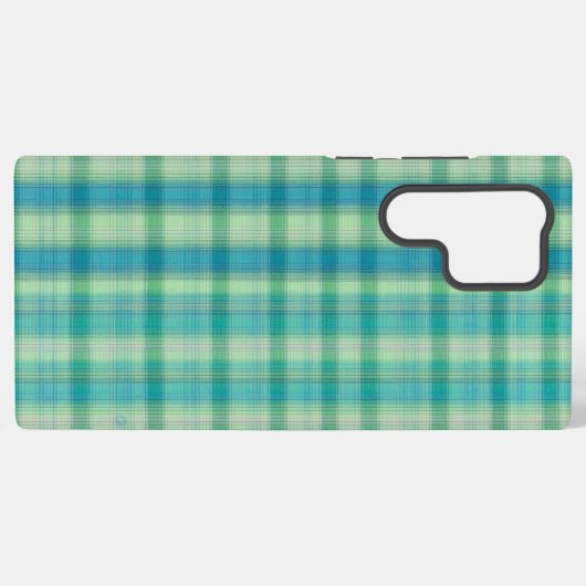 Coque Samsung Galaxy Green & Blue Preppy Pattern Phone Case (Verso Horizontal)