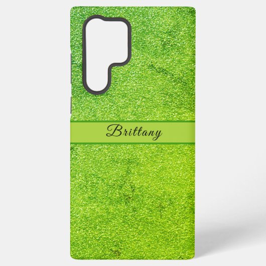 Coque Samsung Galaxy Green Parties scintillant Artsy Abstrait Ajouter u (Verso)