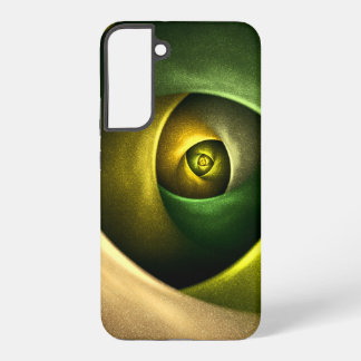 Coque Samsung Galaxy Green Swirl Floral Modern Abstract Art Pattern #23