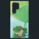 Coque Samsung Galaxy Grenouille verte sous Pad Lily<br><div class="desc">Grenouille verte sous Lily Pad. Illustration du livre.</div>
