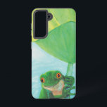 Coque Samsung Galaxy Grenouille verte sous Pad Lily<br><div class="desc">Grenouille verte sous Lily Pad. Illustration du livre.</div>