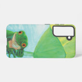 Coque Samsung Galaxy Grenouille verte sous Pad Lily (Verso Horizontal)