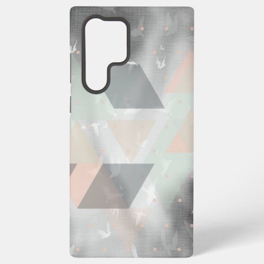 Coque Samsung Galaxy Grey, Pêche et Motif vert tendance (Verso)
