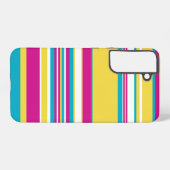 Coque Samsung Galaxy Gris complexes -Turquoise, Jaune, Rose et Blanc (Verso Horizontal)