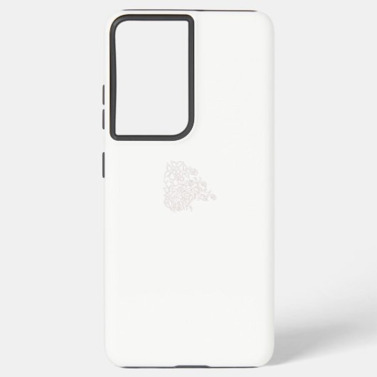Coque Samsung Galaxy Gris pâle, Lait Blanc, design floral (Verso)