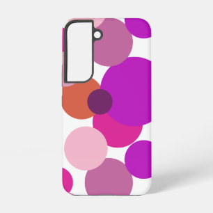 Coque Samsung Galaxy Gros pois de style années 70 en violet