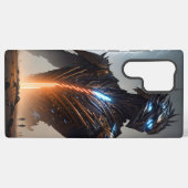 Coque Samsung Galaxy Guerrier Cyborg Foudre (Verso Horizontal)