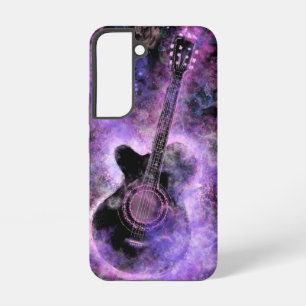 Coque Samsung Galaxy Guitare Rock n Roll Violet J'adore la Musique Rock