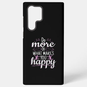 Coque Samsung Galaxy Gymnastique Féminine - Citation Motivante et Heure