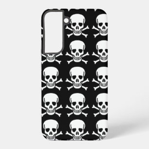 Coque Samsung Galaxy Halloween crâne et os croisés