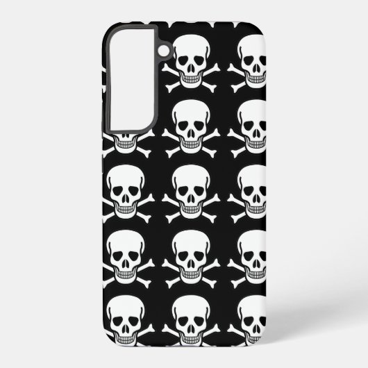 Coque Samsung Galaxy Halloween crâne et os croisés (Verso)