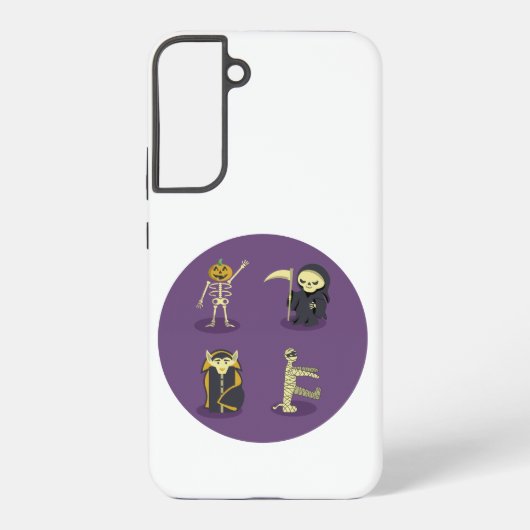 Coque Samsung Galaxy Halloween Squelette Dracula Mummy Griffe Reaper (Verso)