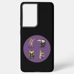 Coque Samsung Galaxy Halloween Squelette Dracula Mummy Griffe Reaper