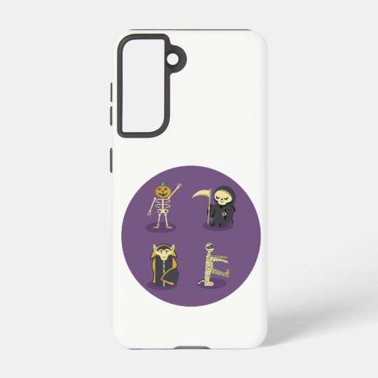 Coque Samsung Galaxy Halloween Squelette Dracula Mummy Griffe Reaper (Verso)