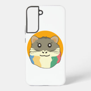 Coque Samsung Galaxy Hamster de dessin animé avec une écharpe multicolo