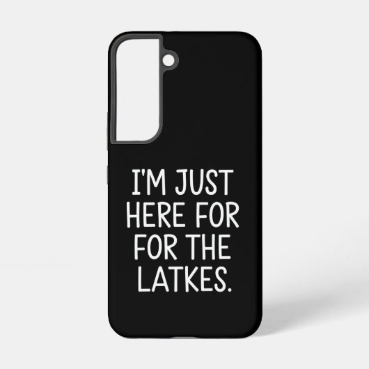 Coque Samsung Galaxy Hanoukka Je suis juste ici pour les Latkes juifs (Verso)
