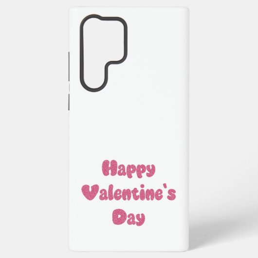 Coque Samsung Galaxy Happy Valentine's Day Glitter (Verso)