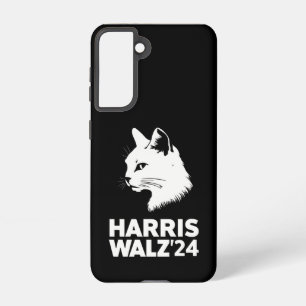 Coque Samsung Galaxy Harris Waltz 2024 Élection Drôle Chat Kamala Tim 