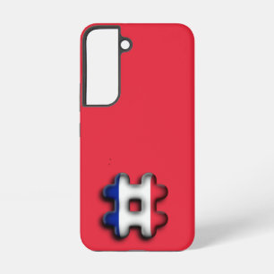 Coque Samsung Galaxy Hashtag France Couleurs du Drapeau National Bleu B