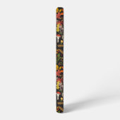 Coque Samsung Galaxy Hedgehogs and autumn forest flora on black (Côté gauche)