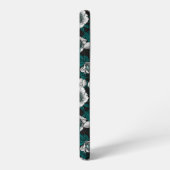 Coque Samsung Galaxy Hellebores blancs avec feuilles bleus (Côté gauche)