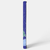 Coque Samsung Galaxy Hérisson de Noël et arbre de Noël (Côté gauche)