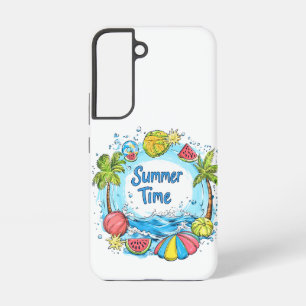 Coque Samsung Galaxy Heure d'été - Illustration de plage d'été