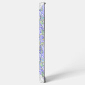 Coque Samsung Galaxy Hibiscus & dentelle BLEU (Côté gauche)