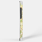 Coque Samsung Galaxy Hibiscus & dentelle JAUNE (Côté droit)