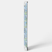 Coque Samsung Galaxy Hibiscus & dentelle TURQUOISE (Côté gauche)