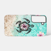 Coque Samsung Galaxy Hibiscus Turtle (Verso Horizontal)
