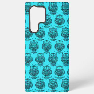 Coque Samsung Galaxy Hibou (bleu néon) - Boîtier Samsung