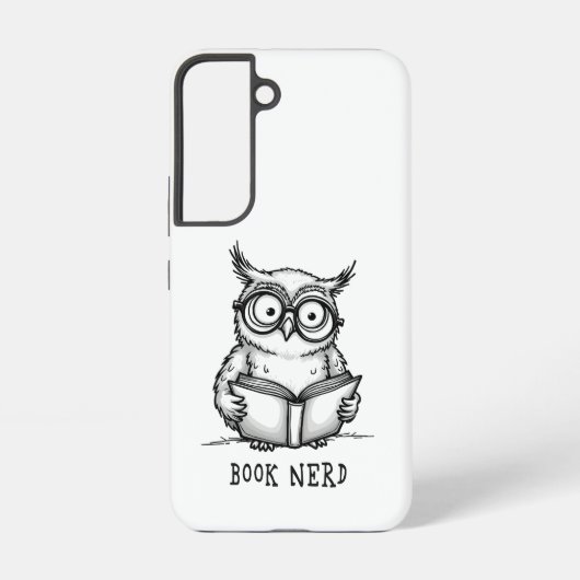 Coque Samsung Galaxy Hibou nerd de livres (Verso)