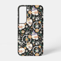 Hippie Halloween Skulls et Fleurs Motif