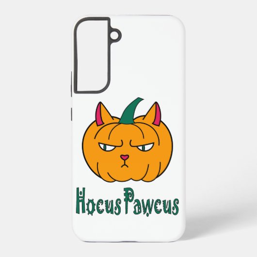 Coque Samsung Galaxy Hocus pawcus Halloween citrouille ginger cat magie (Verso)