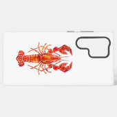 Coque Samsung Galaxy Homard polygonal rouge (Verso Horizontal)