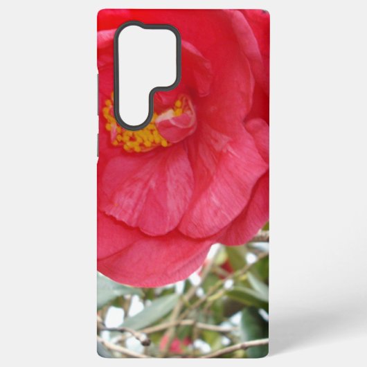 Coque Samsung Galaxy Hot Pink Camellia Growing On A Tree, (Verso)