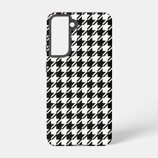 Coque Samsung Galaxy Houndstooth BW Rpt Motif (Verso)
