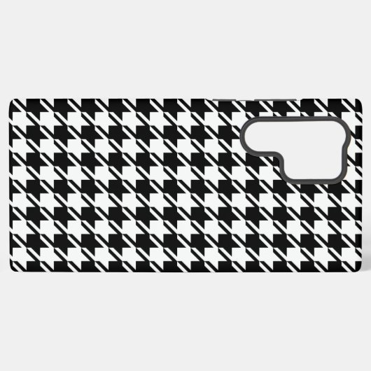 Coque Samsung Galaxy Houndstooth BW Rpt Motif (Verso Horizontal)